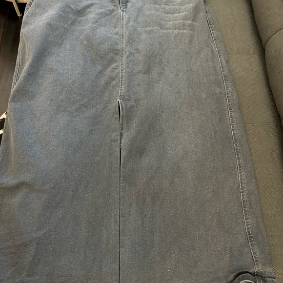 Djerf Avenue Denim Midi Washed Grey Skirt - Large - Picture 2 of 8